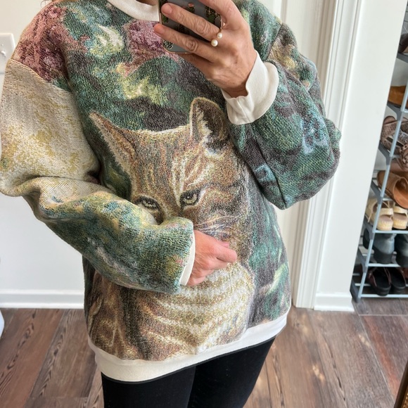 Vintage Crazy Cat Lady Cats Lovers Dream Sweater Cotton Sugar Street Weavers - Picture 15 of 15